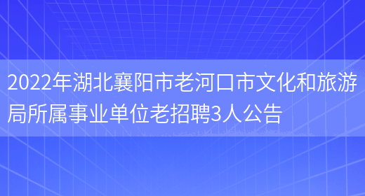 2022年湖北襄阳市老河口市文化和旅游局所属事业单位老招聘3人公告(图1)