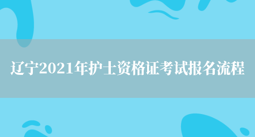辽宁2021年护士资格证考试报名流程(图1)
