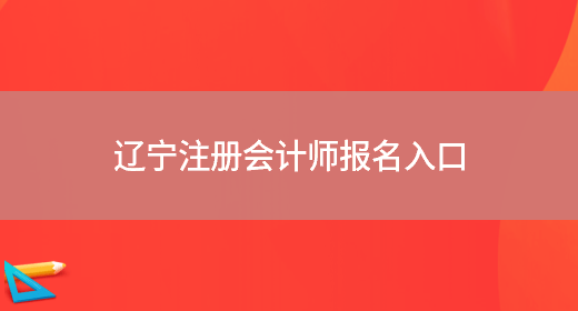 辽宁注册会计师报名入口(图1)