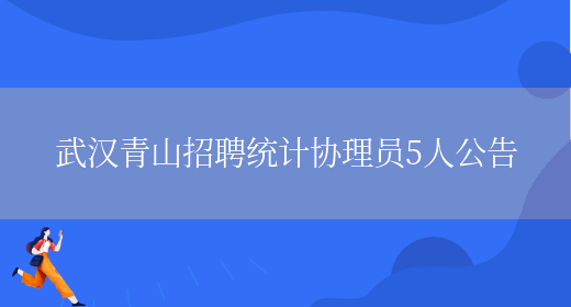 武汉青山招聘统计协理员5人公告(图1)