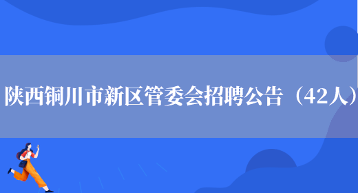 陕西铜川市新区管委会招聘公告（42人）(图1)